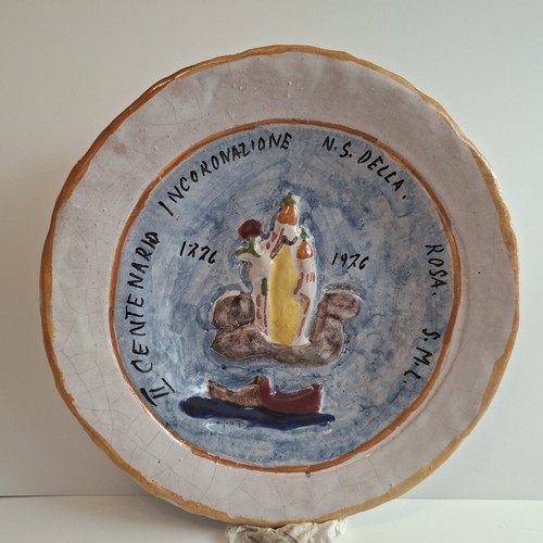 Piatto ceramica commemorativo - piatto,